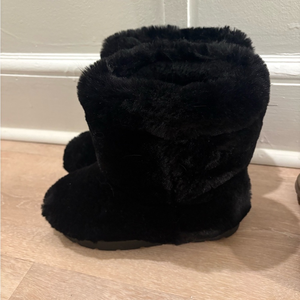 Black Faux Fur Boots